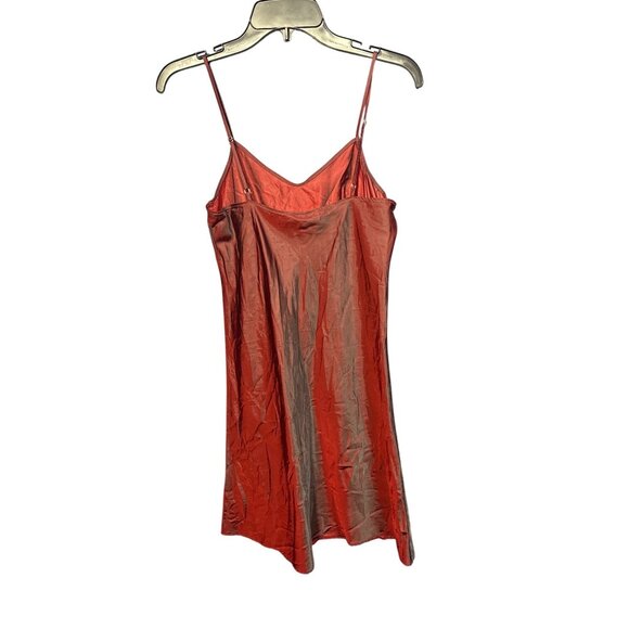 Y2K Gap Wine Red Slip Dress XS Adjustable Straps Nylon/Acetate Blend - Picture 4 of 5